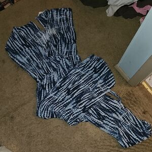 Vanilla Star Tie Dye Flare Jumpsuit